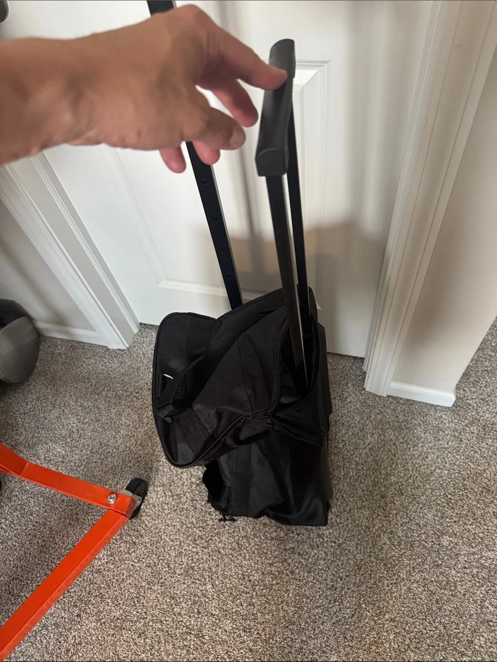 Black Travel Duffel Bag with Shoulder Straps